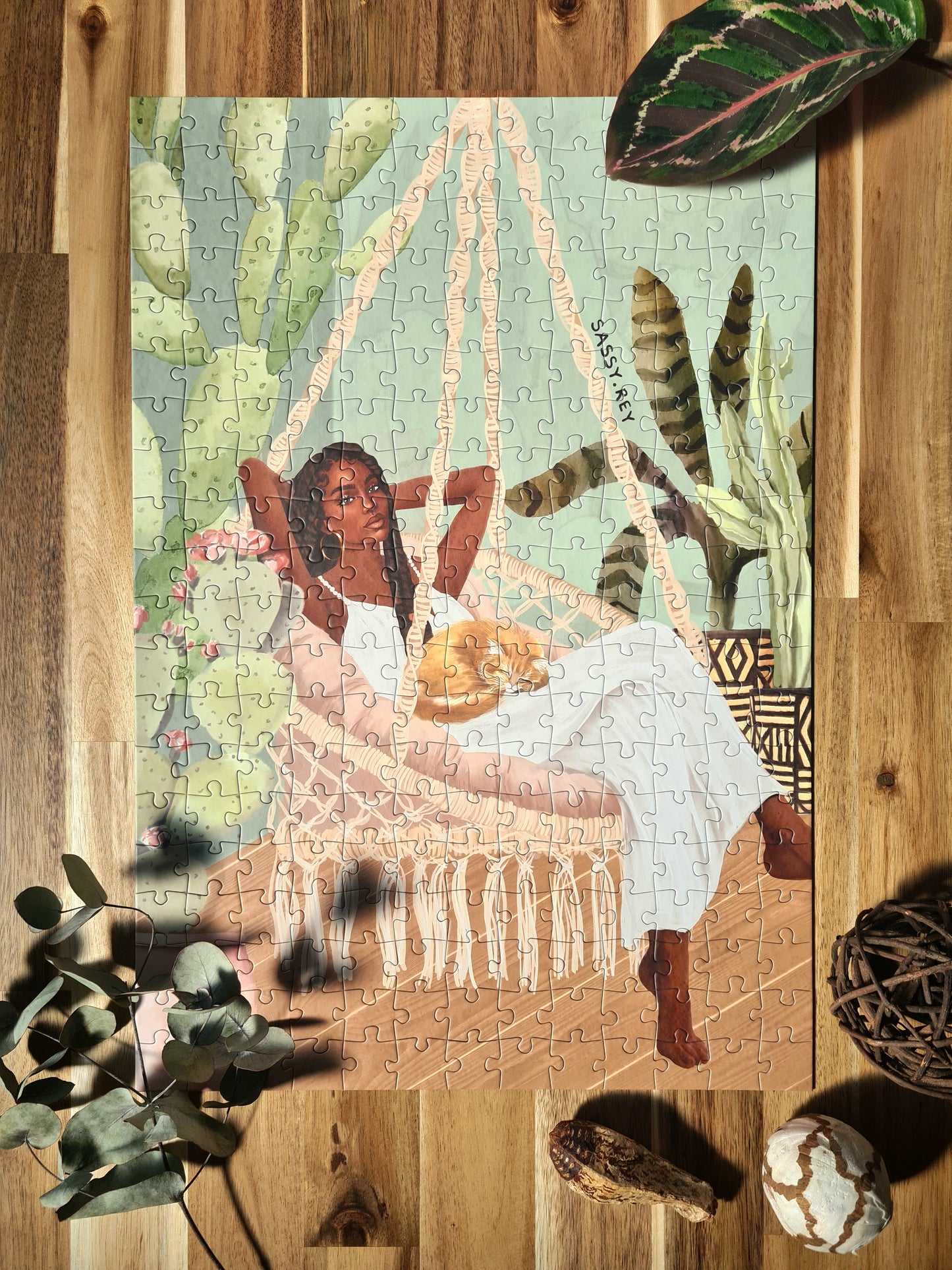 Puzzle 260 pieces Edition "Sweet moment with Kitty" by Sarah Reyes