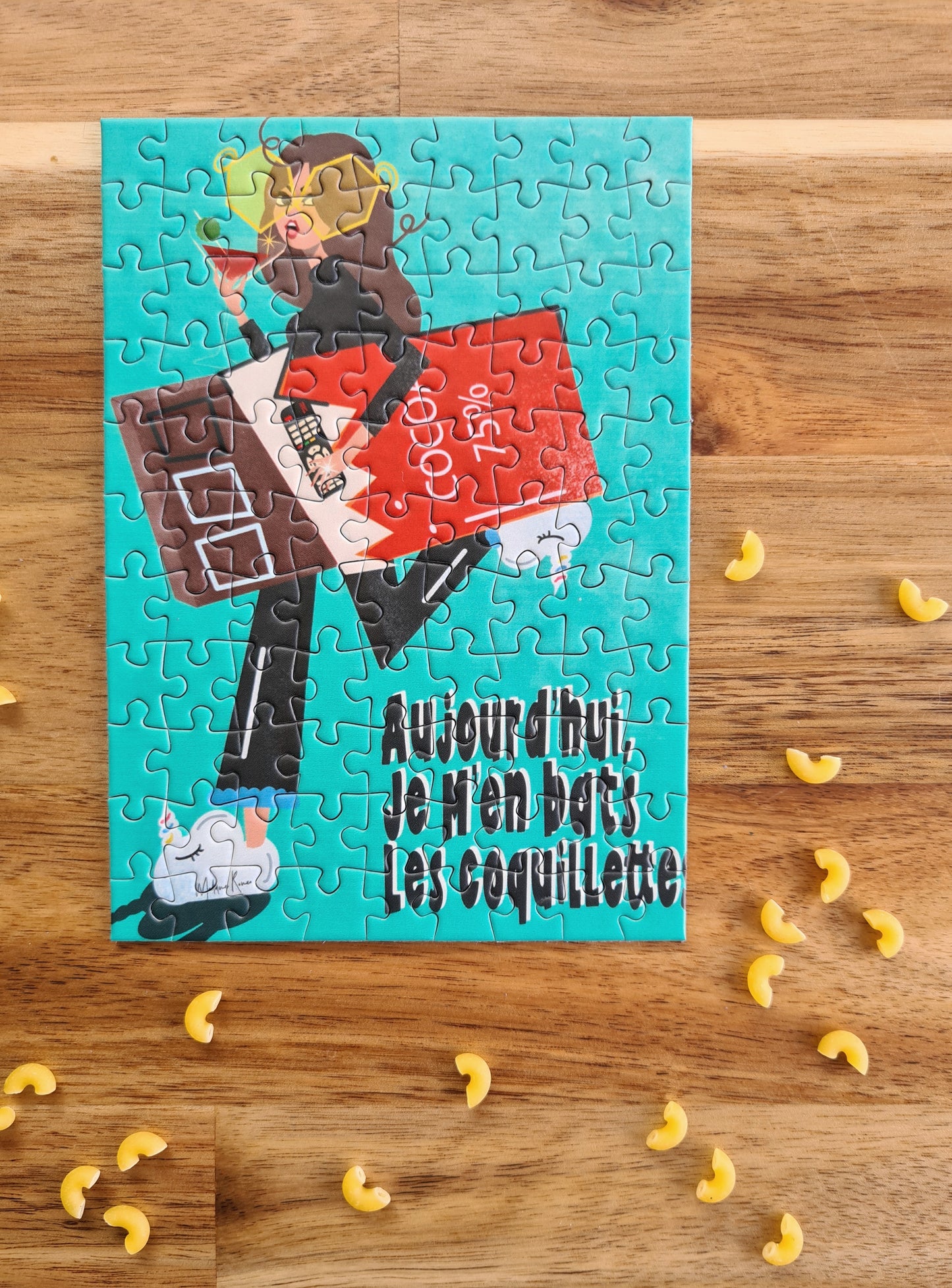Mini Puzzle 99 pièces "Les coquillettes" par Roméo Illustratrice