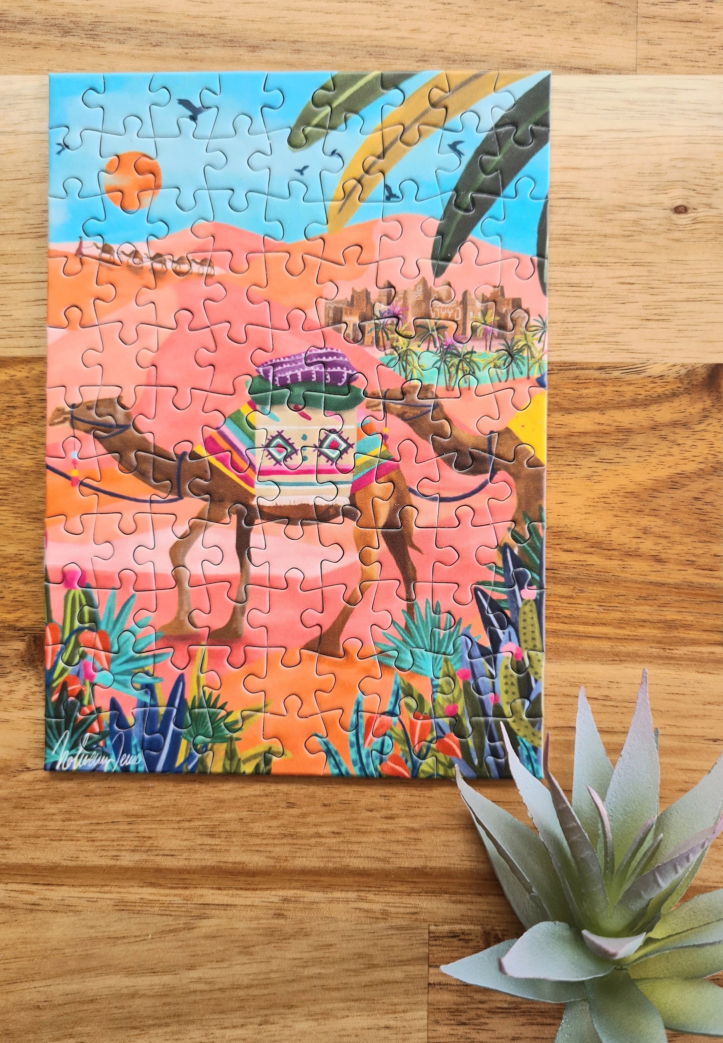 Mini Puzzle 99 pièces "Sahara" par Nolwenn Studio