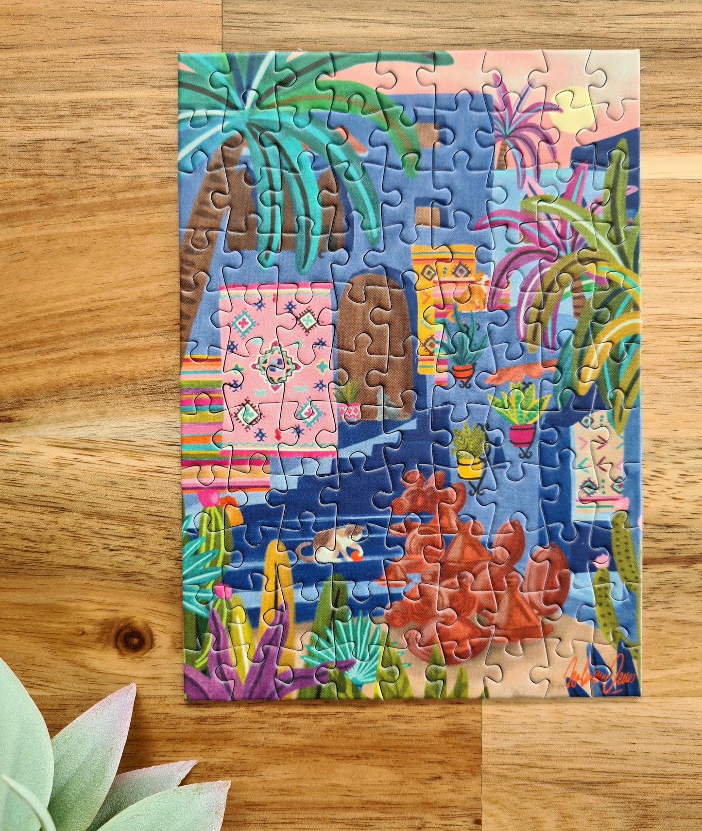 Mini Puzzle 99 pièces "Chefchaouen, la ville bleue, Maroc" par Nolwenn Studio