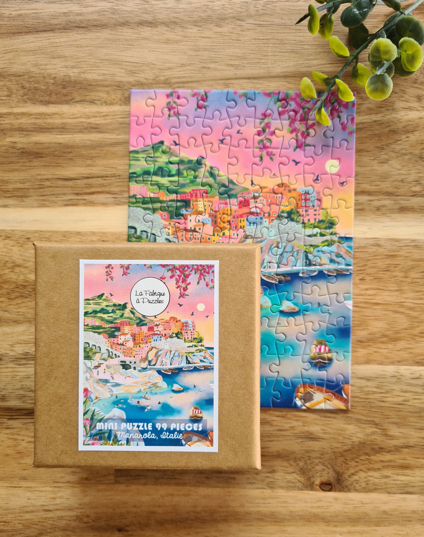 Mini Puzzle 99 pièces "Manarola, Italie" par Nolwenn Studio