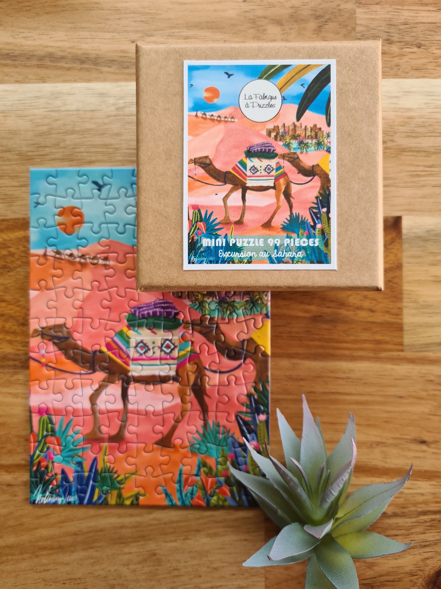 Mini Puzzle 99 pièces "Sahara" par Nolwenn Studio