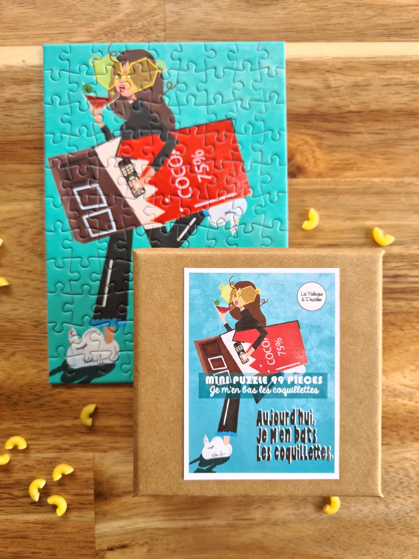 Mini Puzzle 99 pièces "Les coquillettes" par Roméo Illustratrice