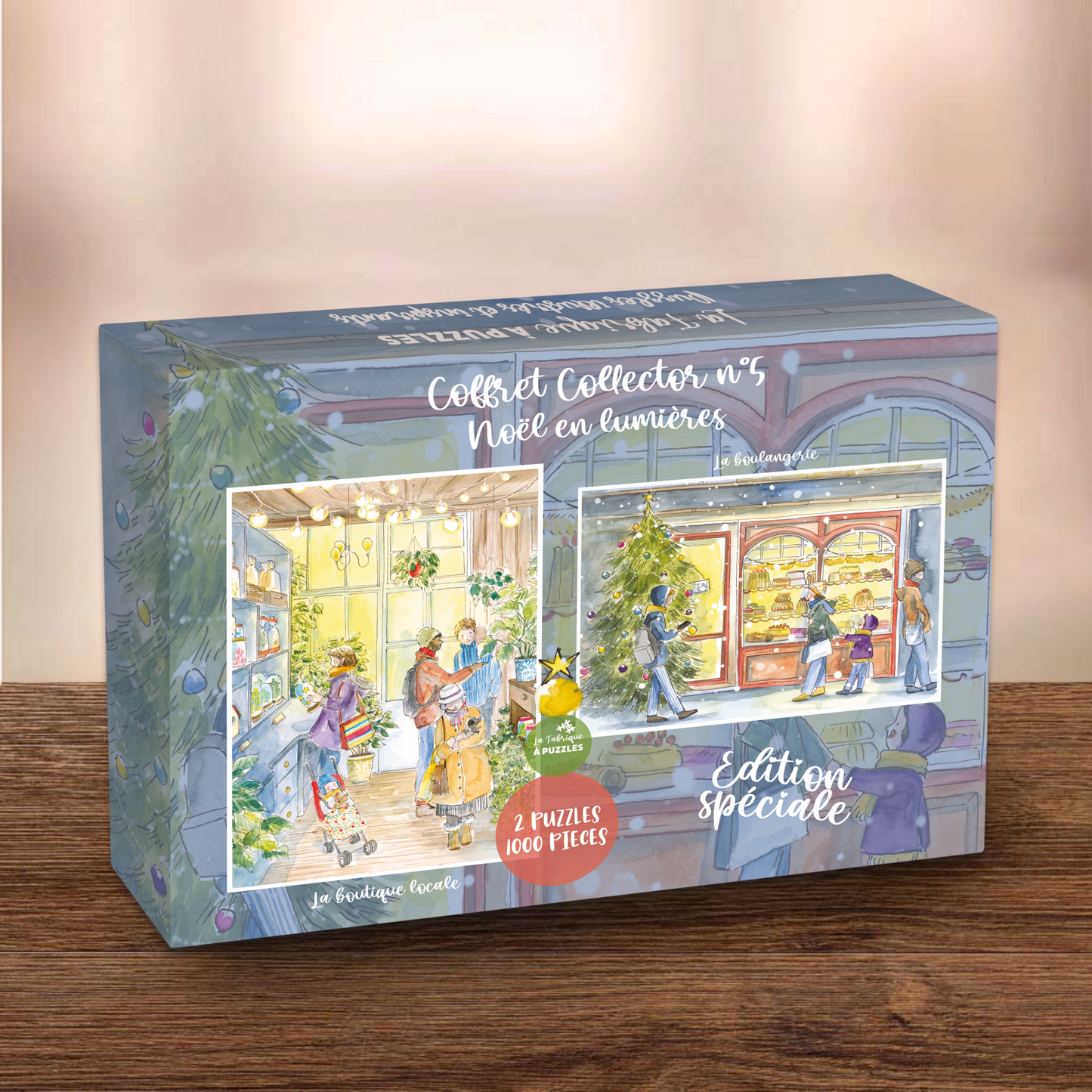 Collector's box n°5 "Noël en lumières" 2 puzzles 1000 pieces