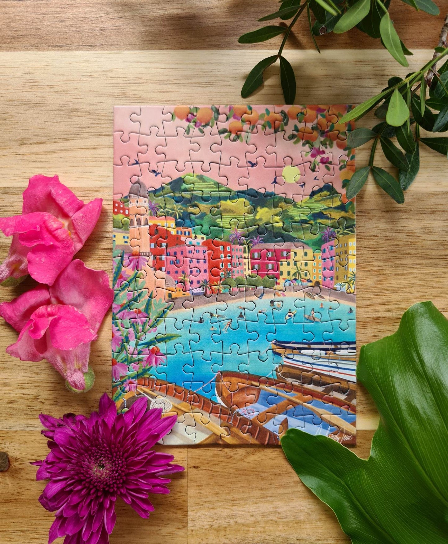 Mini Puzzle 99 pièces "Vernazza, Italie" par Nolwenn Studio