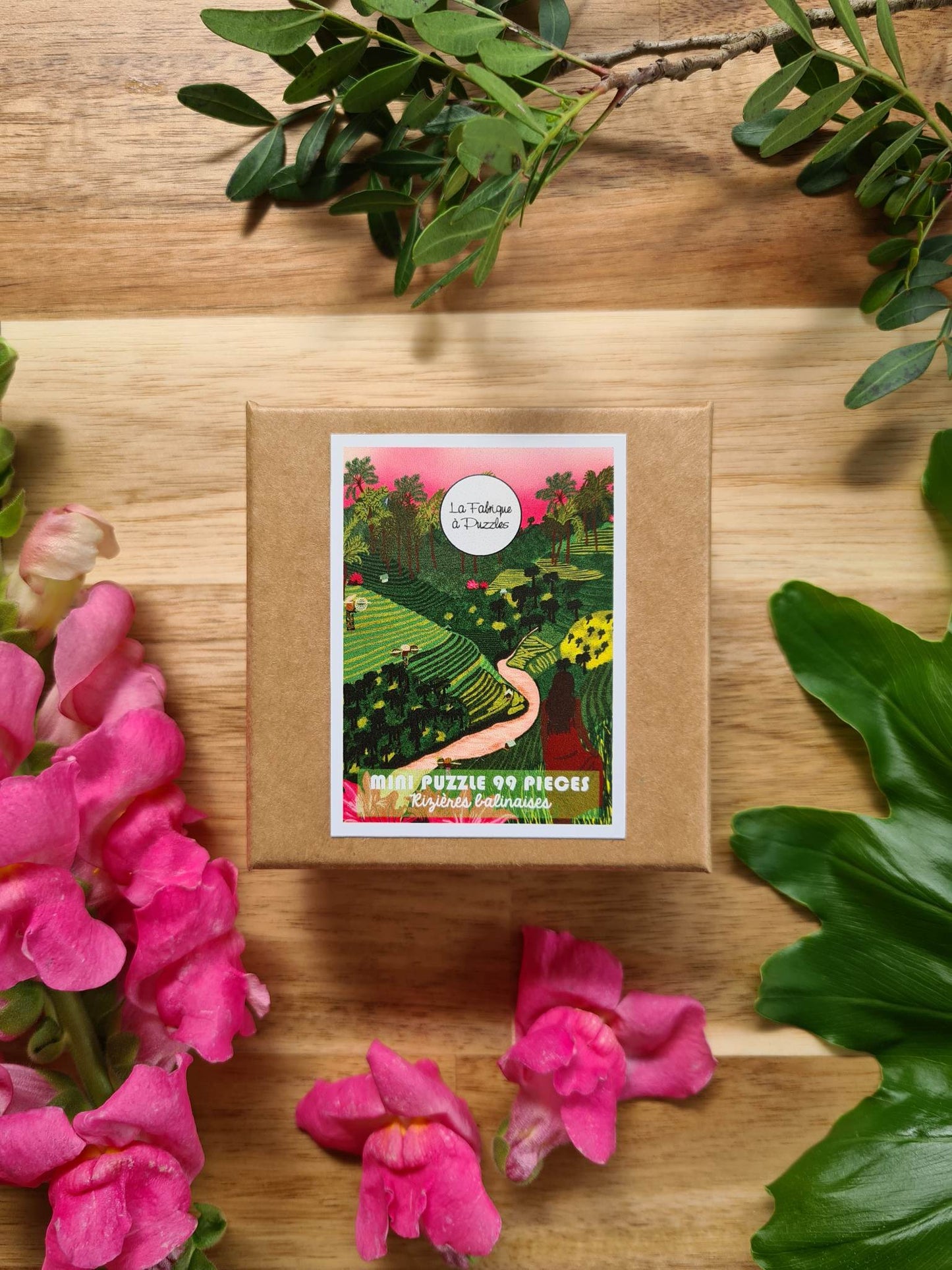 Mini Puzzle 99 Pièces "Rizières balinaises" par Studio Marcel Méduse