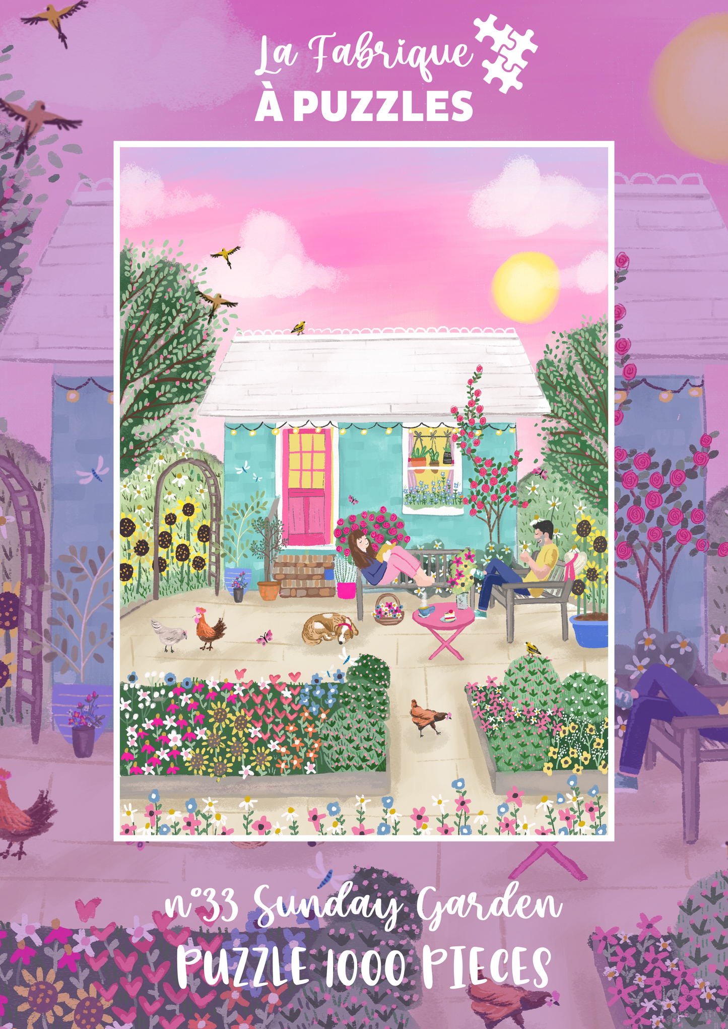 Puzzle n° 33 "Sunday Garden" par Lara Waghorn (PrintsbyLara) 1000 pièces