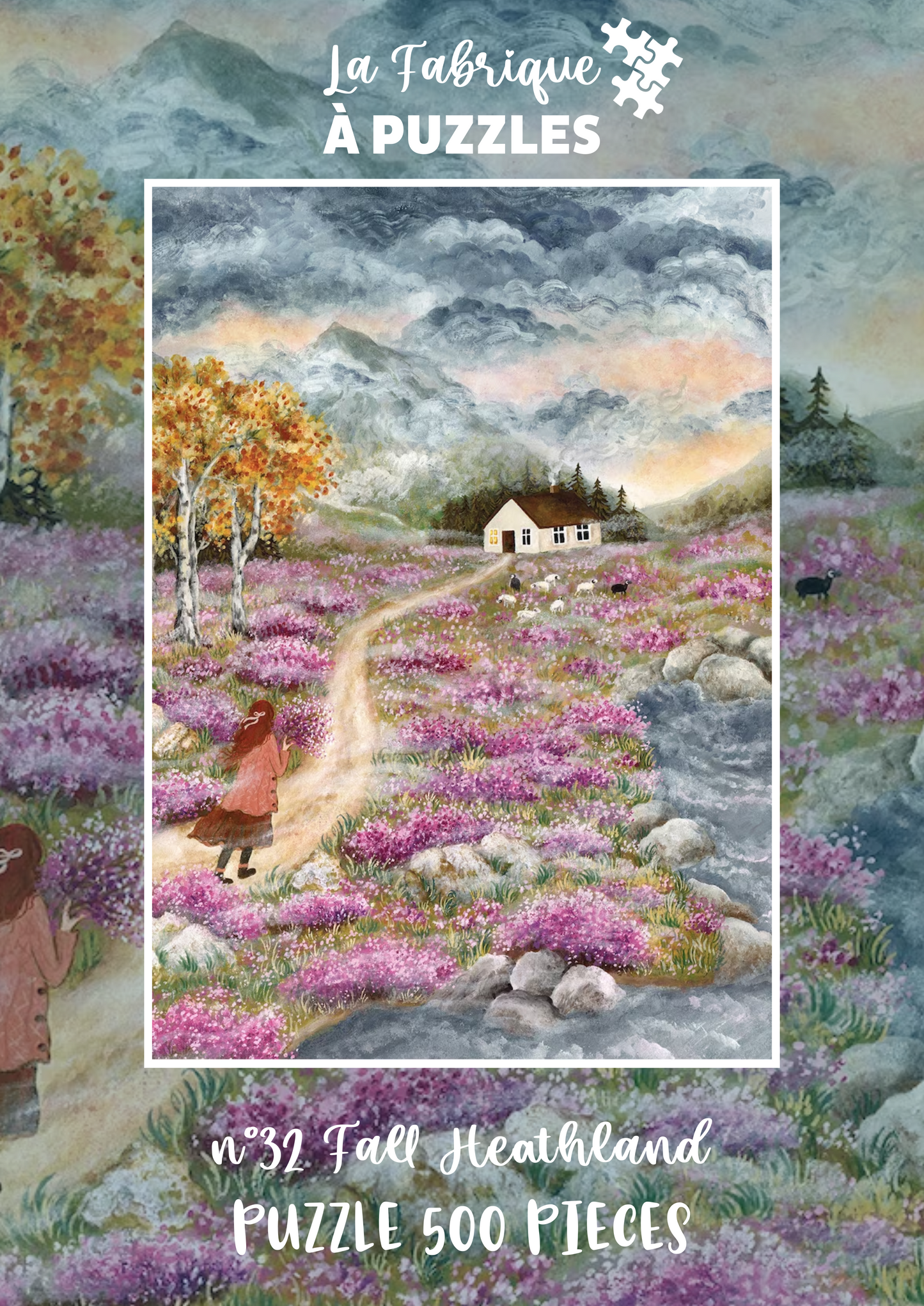 Puzzle n° 32 "Fall Heathland" d'Asia Spettel 500 pièces