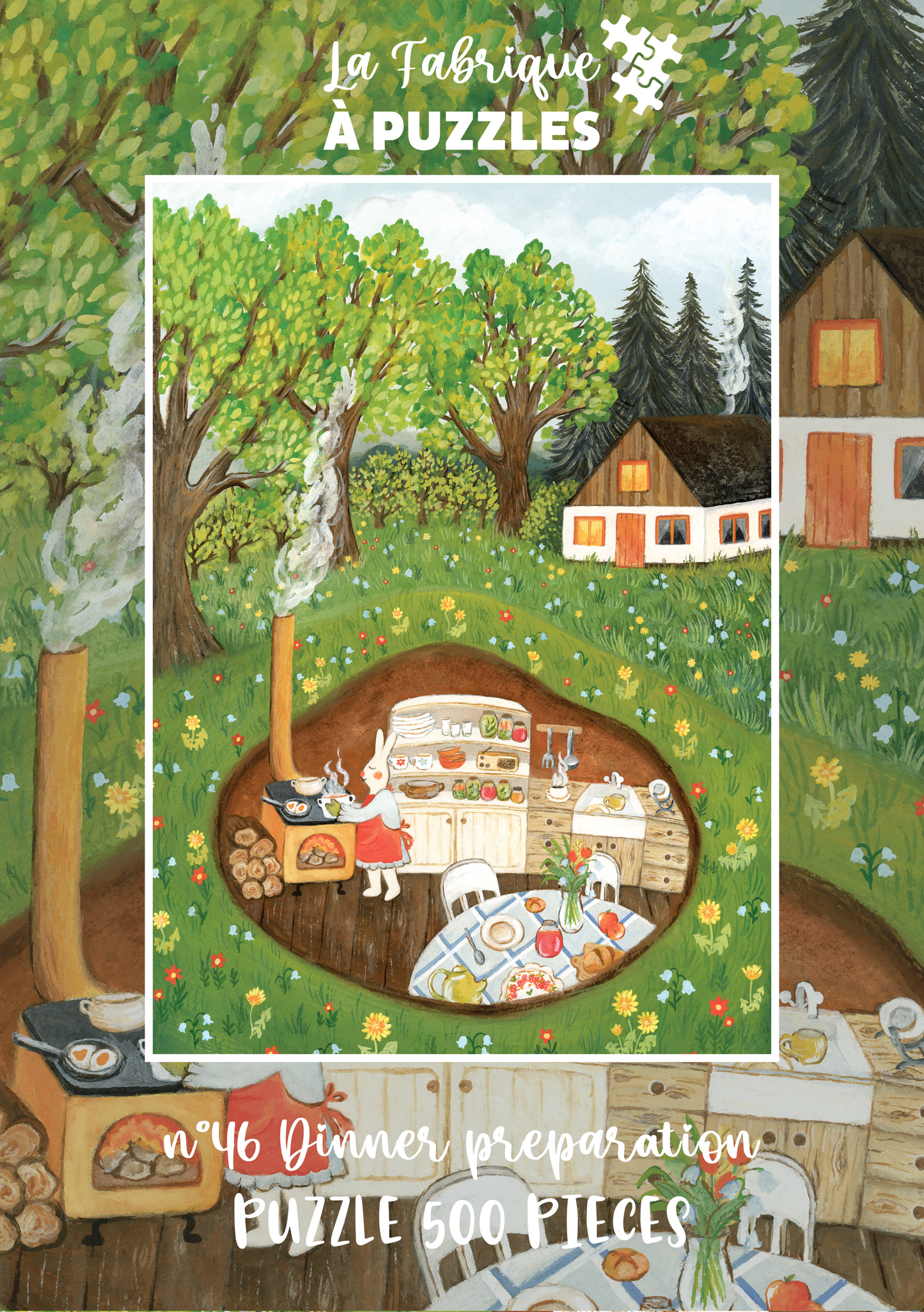 Puzzle n°46 "Dinner preparation" 500 pièces par Asia Spettel