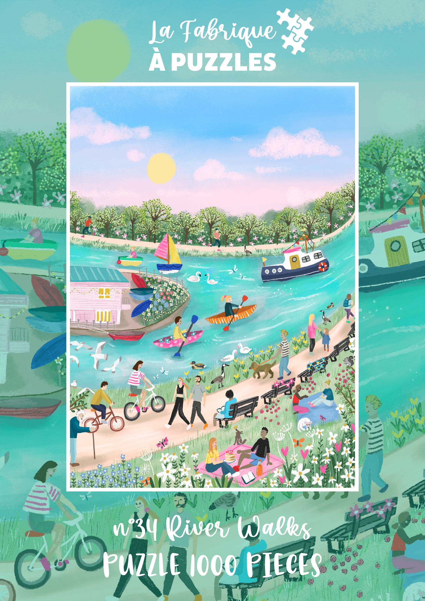 Puzzle n° 34 "River Walks" par Lara Waghorn (PrintsbyLara) 1000 pièces