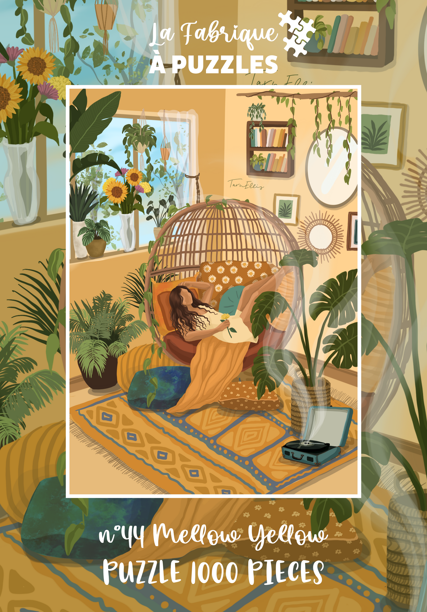 Puzzle n°44 "Mellow Yellow" par Tarn Ellis 1000 pièces