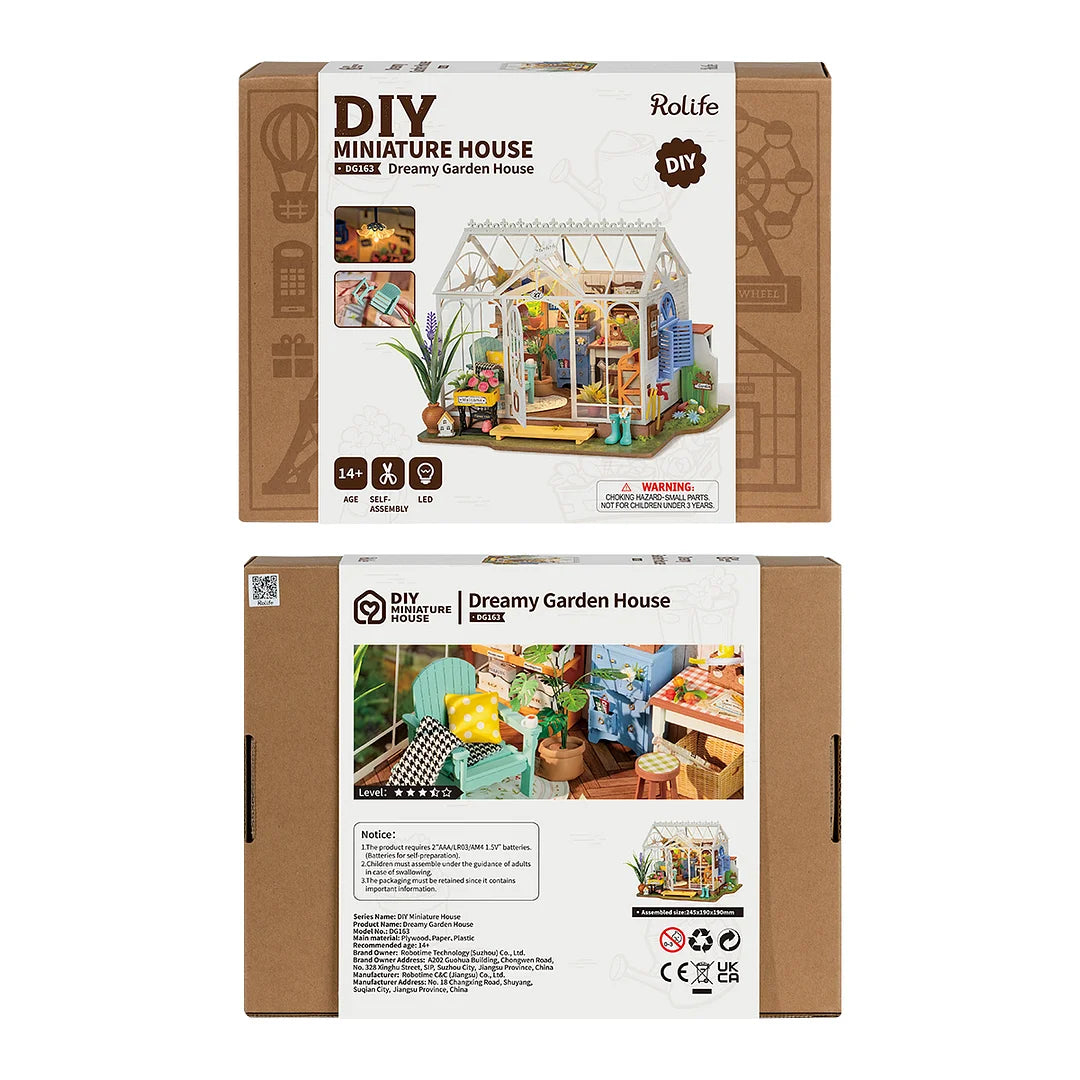 KIT de Maison miniature DIY (Robotime Rolife) - Dreamy Garden House avec éclairage LED