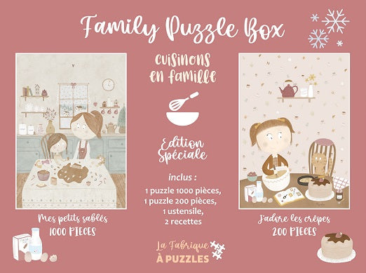 Coffret Family Puzzle Box - 2 puzzles 200/1000 pièces - Cuisinons en famille