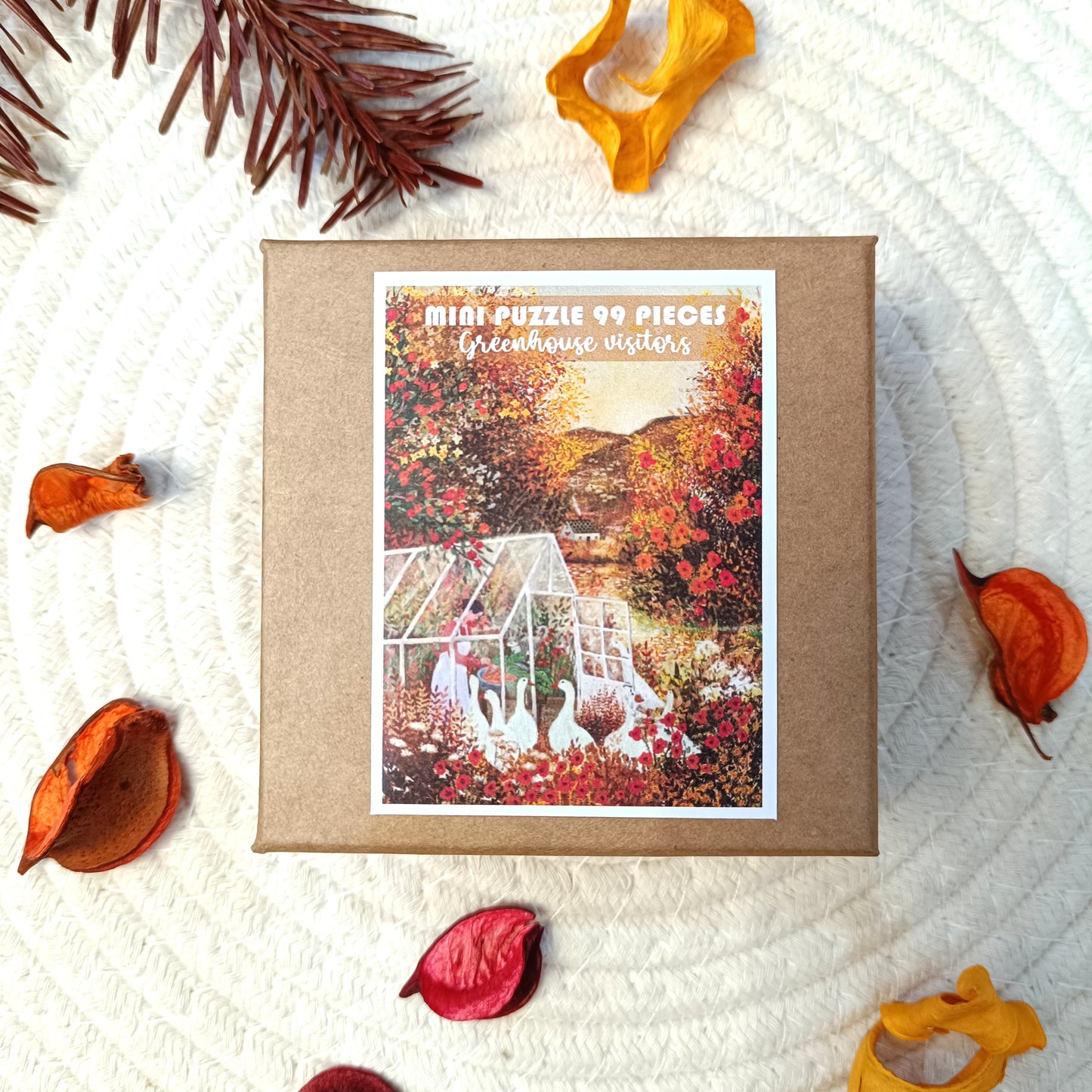 Mini Puzzle 99 pieces "Greenhouse visitors" by Laivi Põder