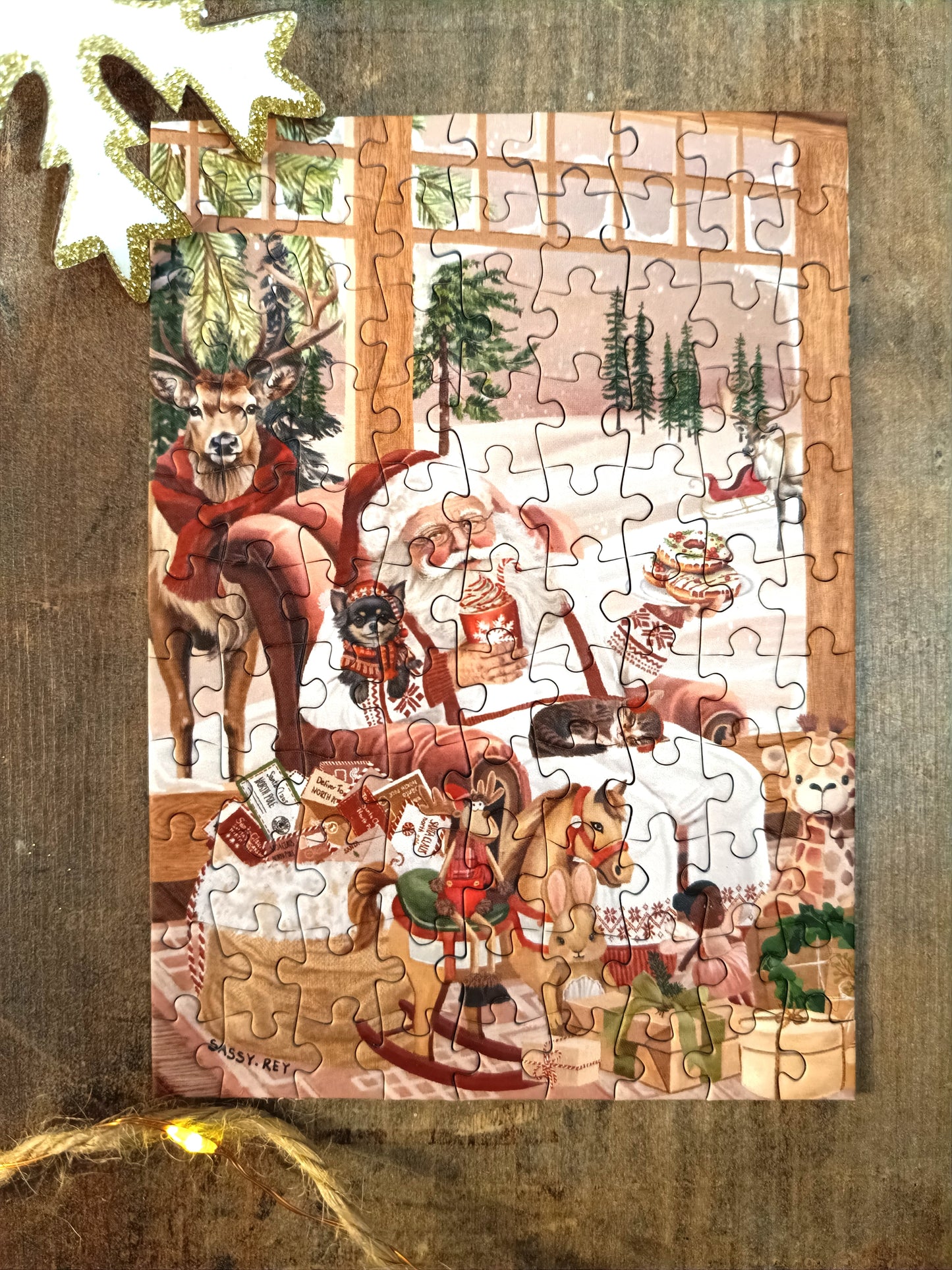 Mini box of 2 mini puzzles 99 pieces by Sassy Rey Designs