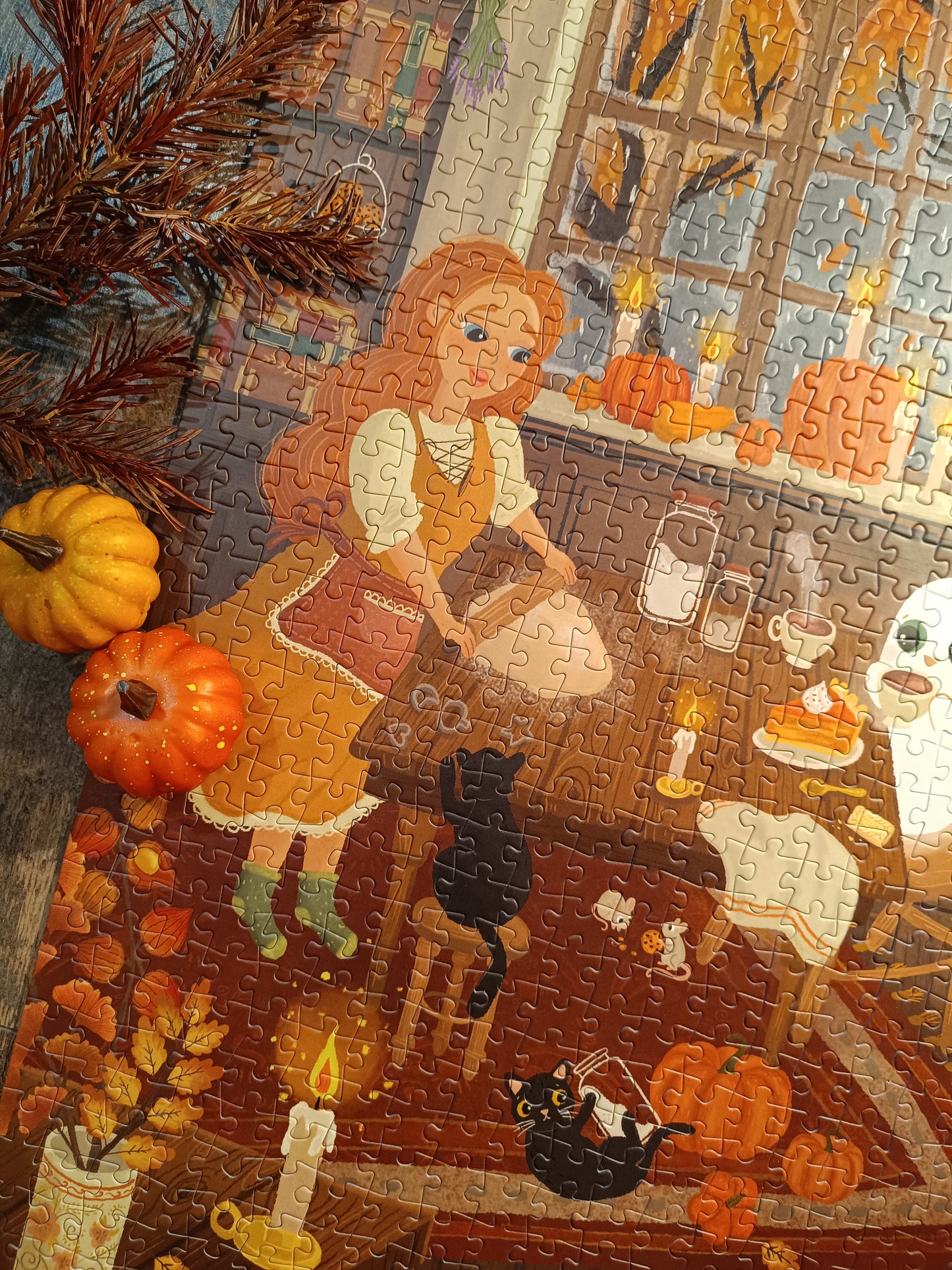 Puzzle n°23 "Cozy rainy day ~ Mr Ghost" 1000 pieces by Sérénitam