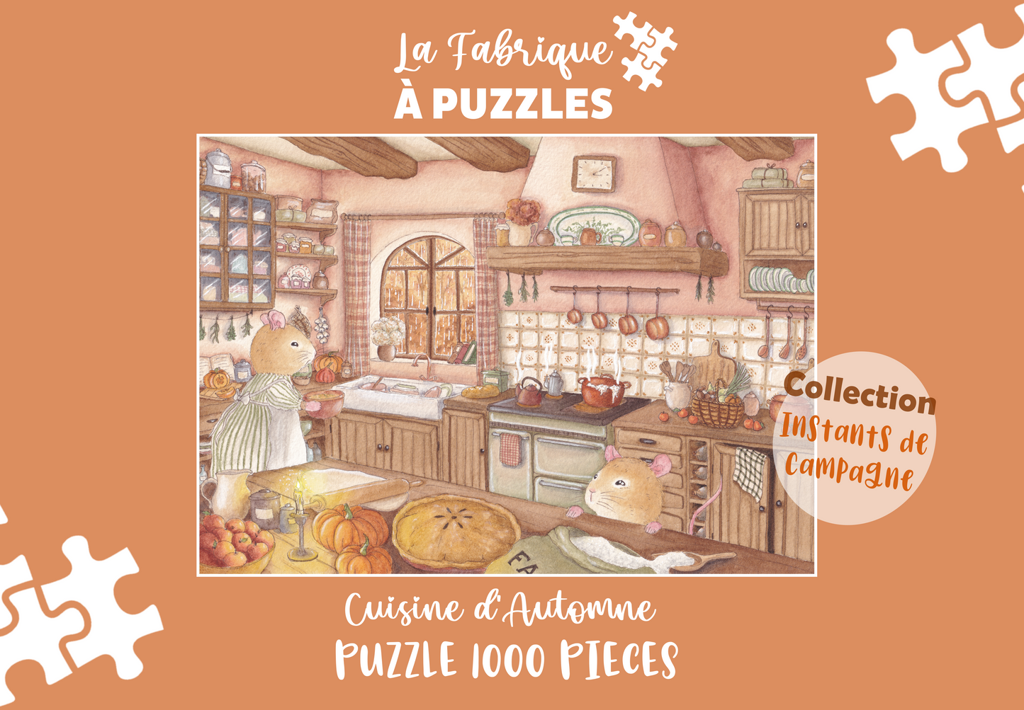 Puzzle 1000 pièces Cosy del Cottage "Cuisine d'Automne"