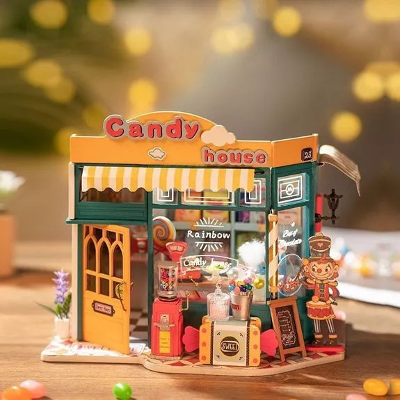 KIT de Maison miniature DIY (Robotime Rolife) - Rainbow Candy House avec éclairage LED