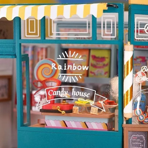 KIT de Maison miniature DIY (Robotime Rolife) - Rainbow Candy House avec éclairage LED