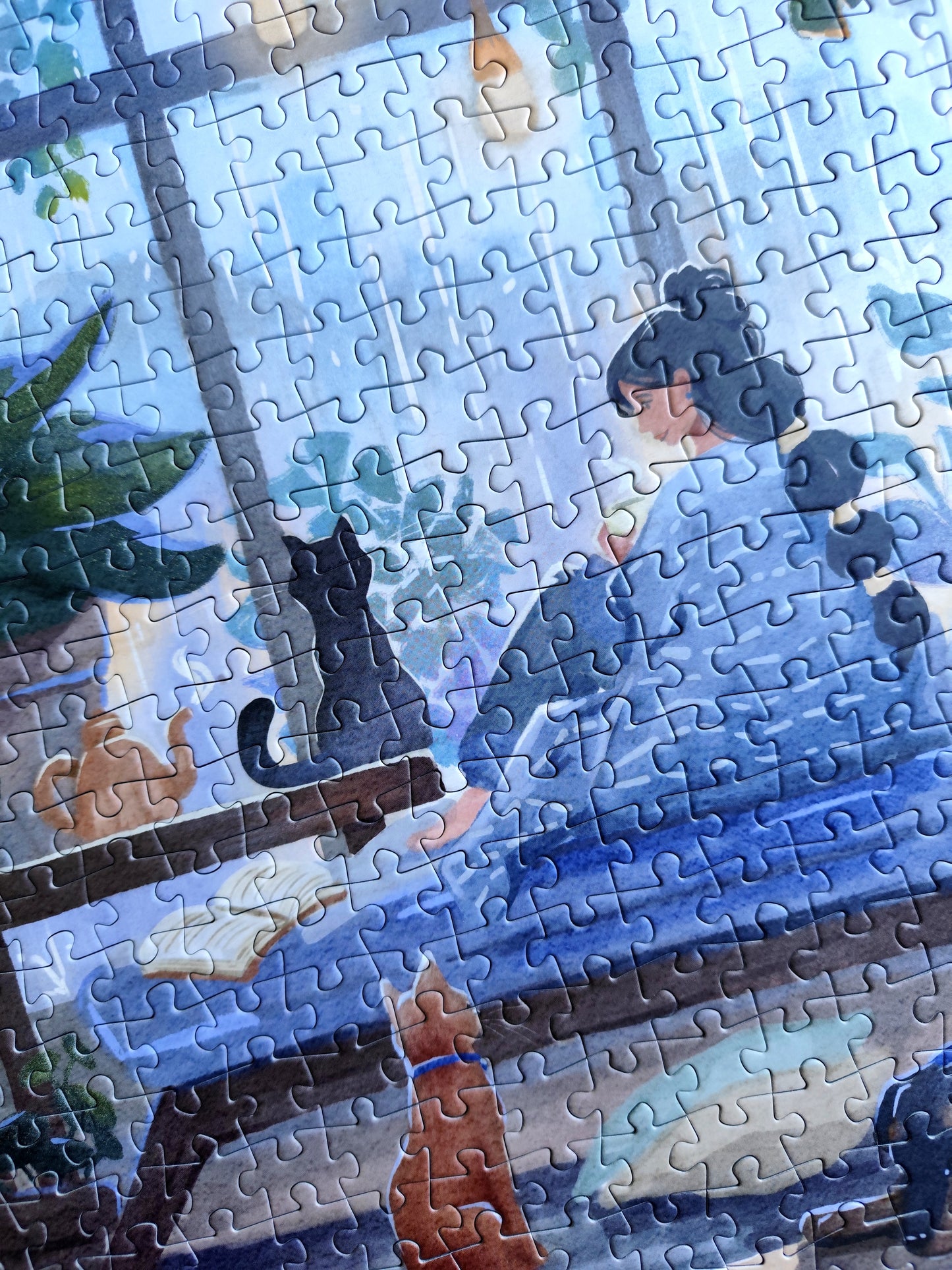 Puzzle illustré 500 pièces "Cats, dog and plants"