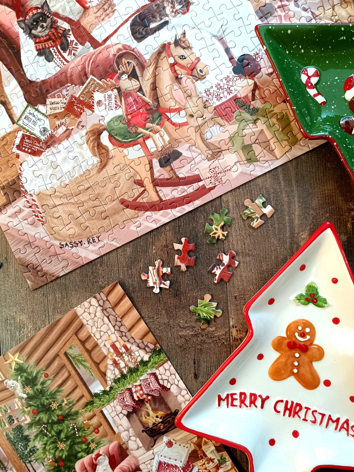 Puzzle n°20 "Santa's cozy cabin" 1000 pieces by Sarah Reyes