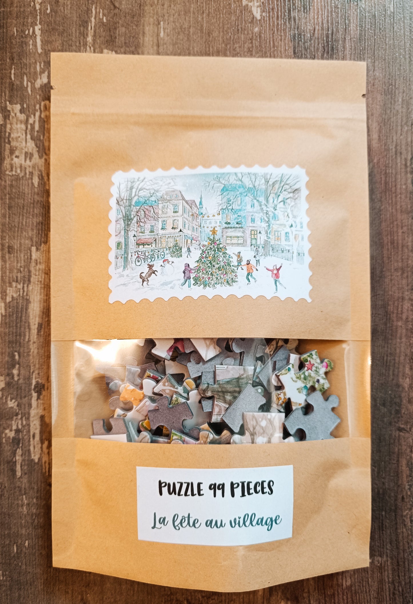 Puzzle 99 pièces "La fête au village" par Delphine Balme