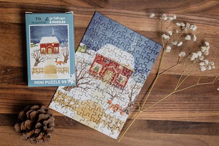 “Winter cabin” by Les minis de RoseWillie et La Fabrique, 99 pieces