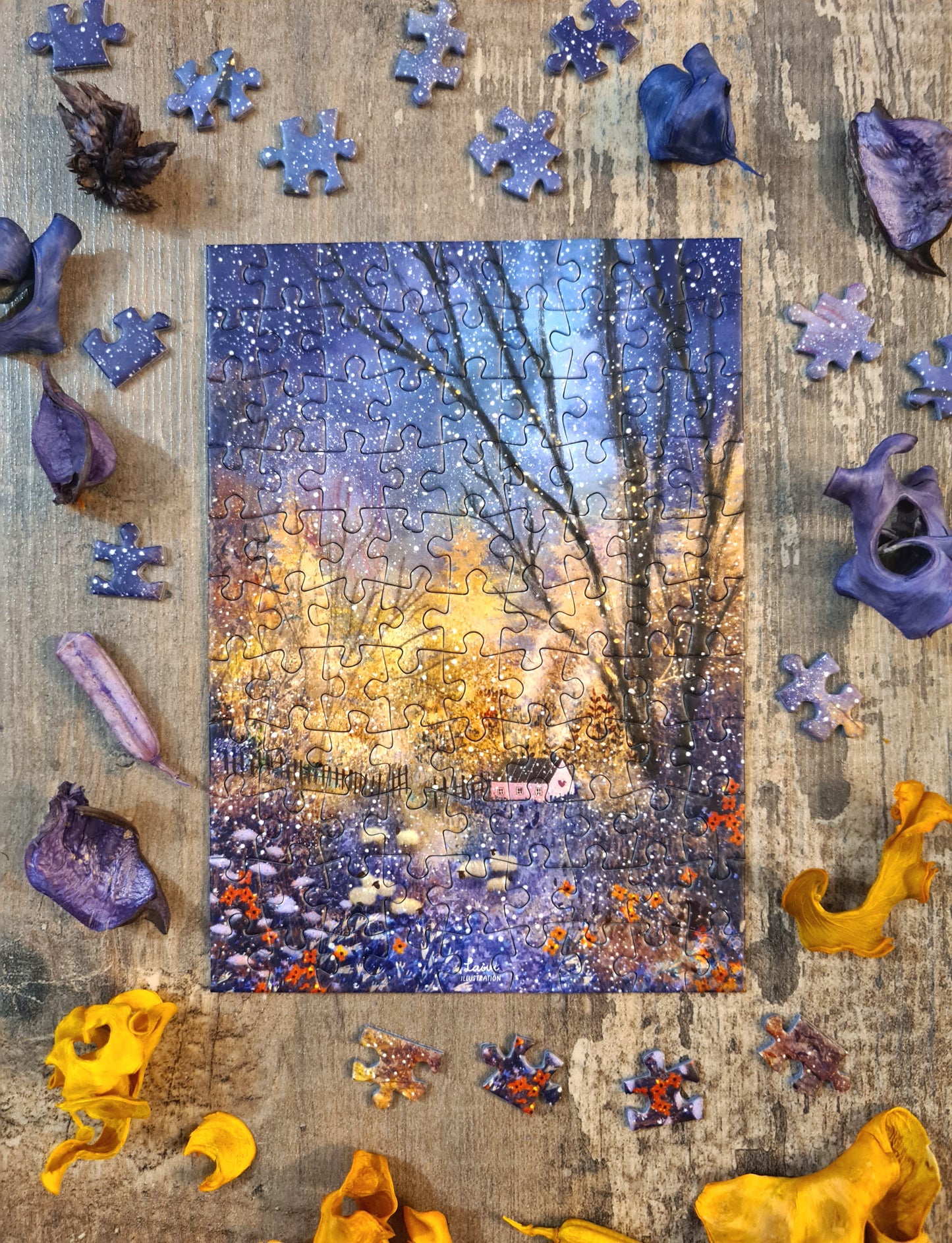 Mini Puzzle 99 pieces "Glowing Winter" by Laivi Põder