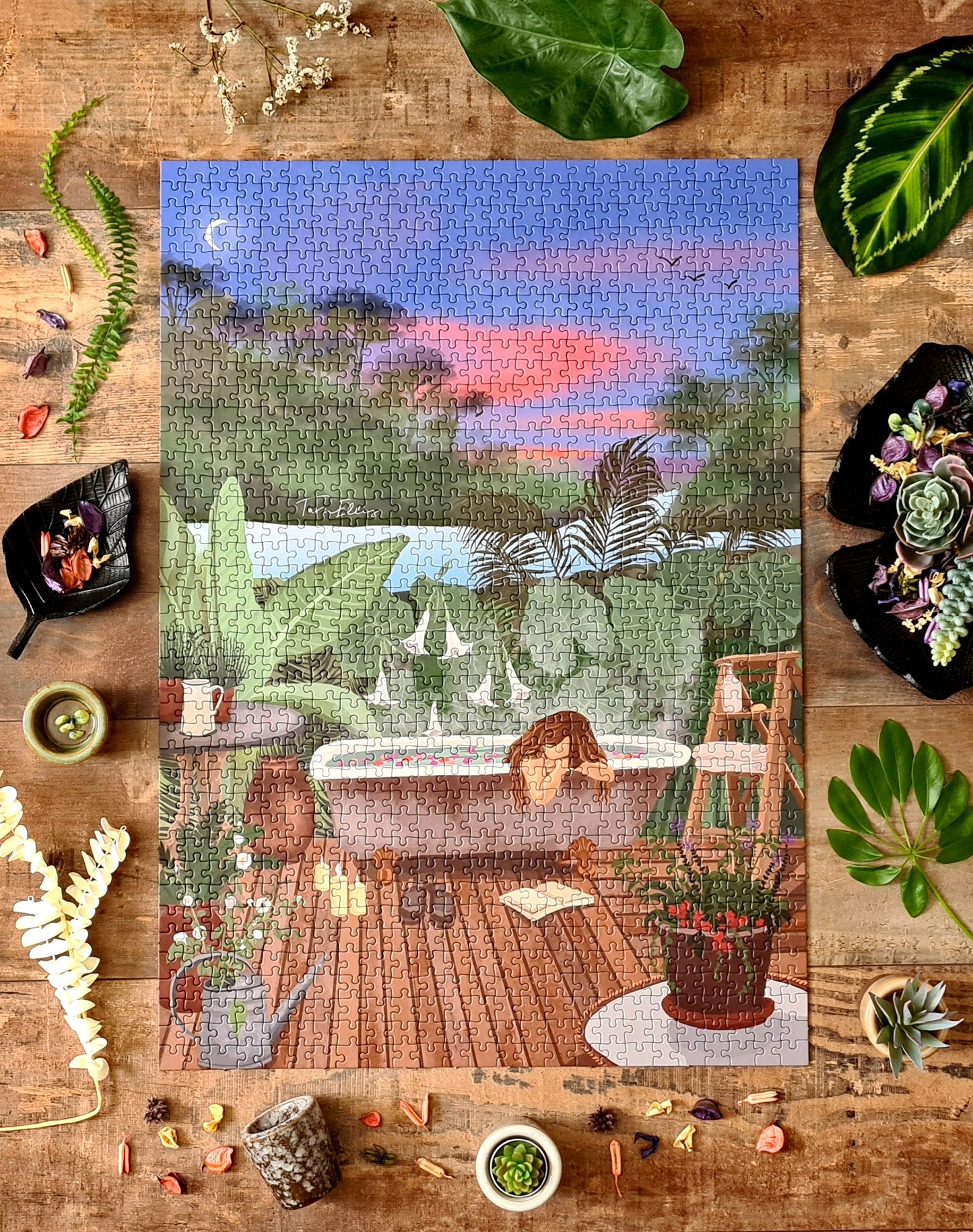 Puzzle n"4 "Dreamtime Bath" 1000 pieces
