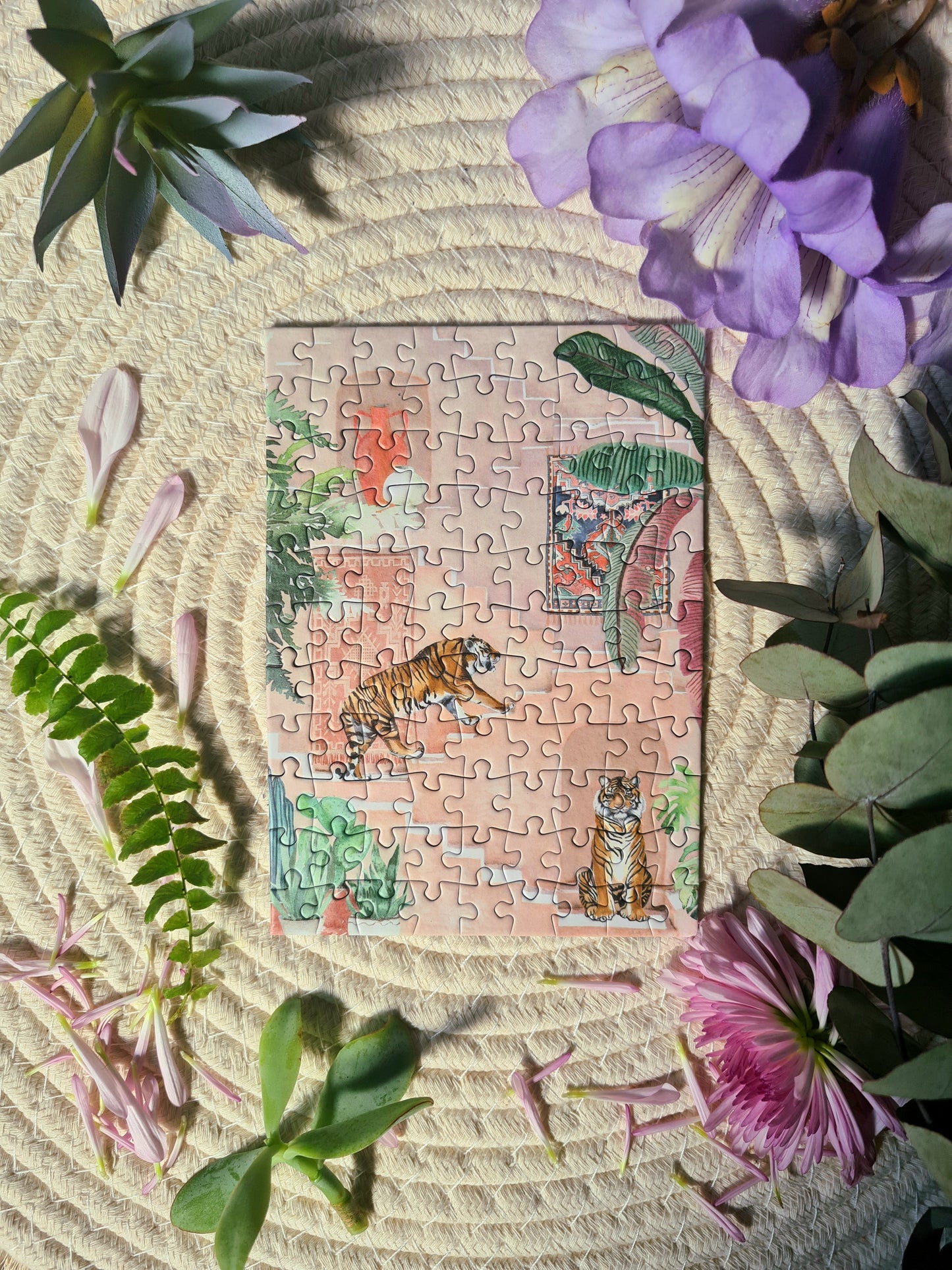 Mini Puzzle 99 pieces "Tigers walk" by Sassy Rey Designs