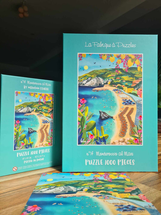 Puzzle n°14 "Monterosso al mare" 1000 pièces par Nolwenn Studio