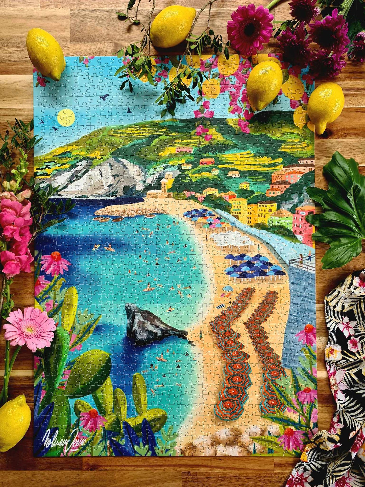 Puzzle n#14 "Monterosso al mare" 1000 pieces by Nolwenn Studio