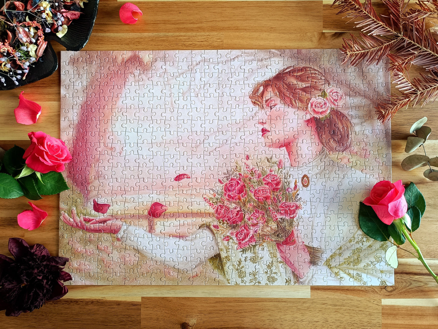 Puzzle "Le bouquet de roses" 500 pieces by L'automne en rose