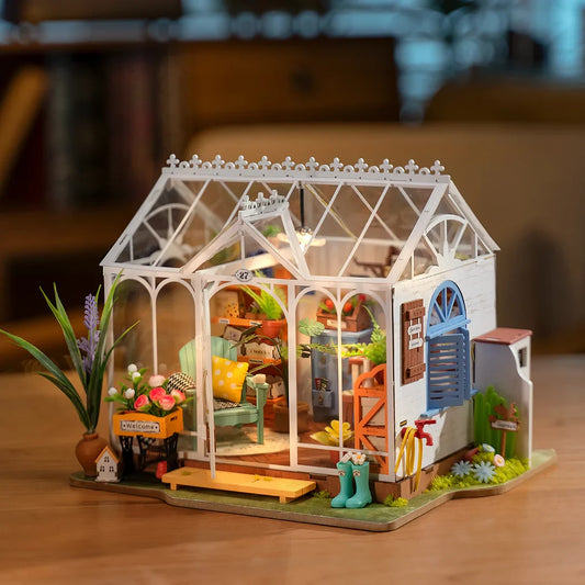 KIT de Maison miniature DIY (Robotime Rolife) - Dreamy Garden House avec éclairage LED