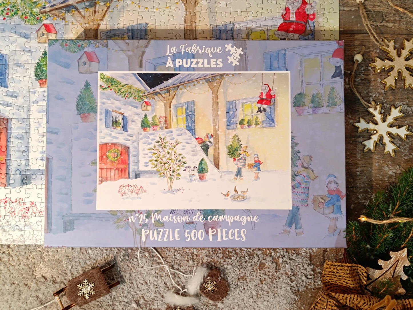 Puzzle n°25 "Maison de campagne" 500 pièces par Delphine Balme
