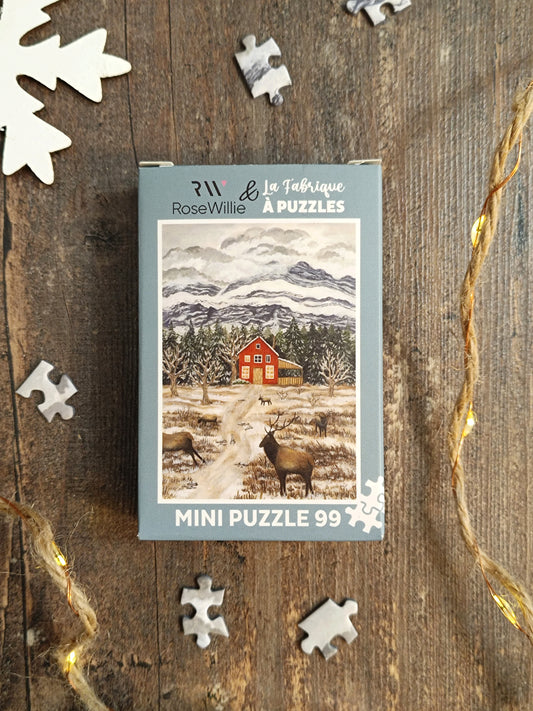 "Winter in the mountains" par Les minis de RoseWillie et La Fabrique, 99 pièces