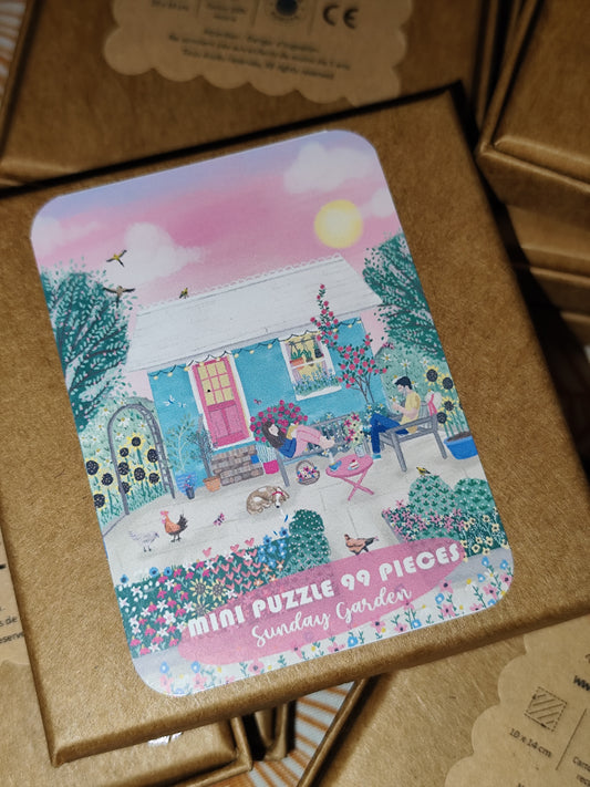 Mini Puzzle 99 pièces "Sunday Garden" par Prints by Lara