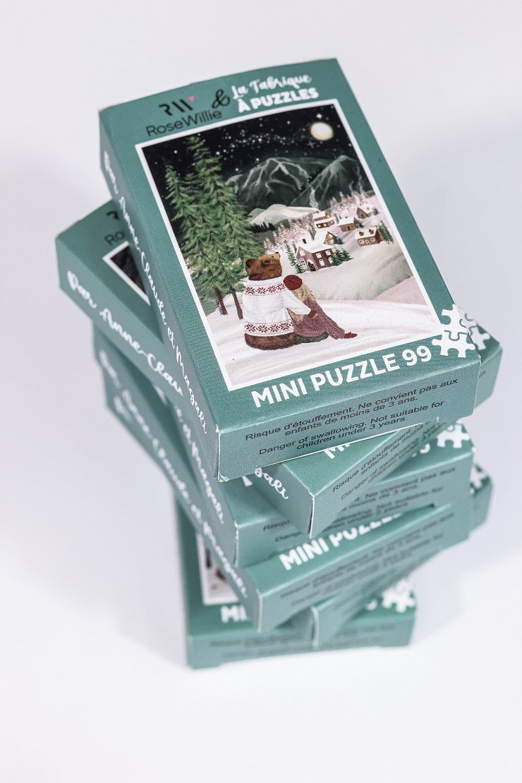 Edition complète 6 minis puzzles par Les minis de RoseWillie et La Fabrique, 99 pièces
