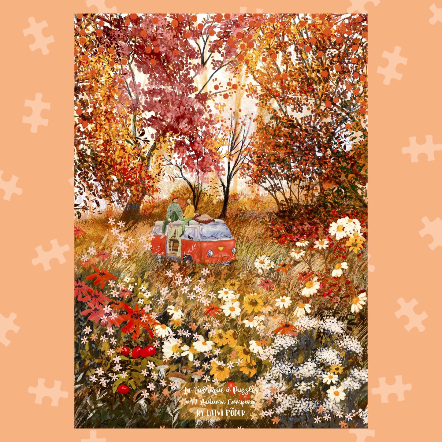Puzzle n#17 "Autumn Camping" 500 pieces by Laivi Põder