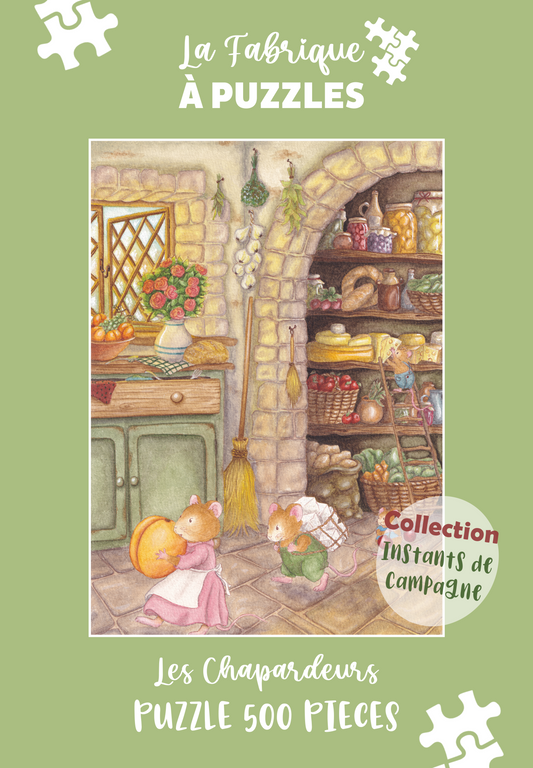 Puzzle français d'art illustré cosy printemps été 500 pièces