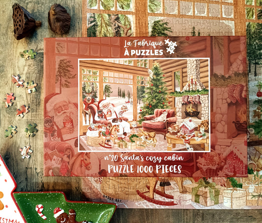 Puzzle n°20 "Santa's cozy cabin" 1000 pièces par Sarah Reyes