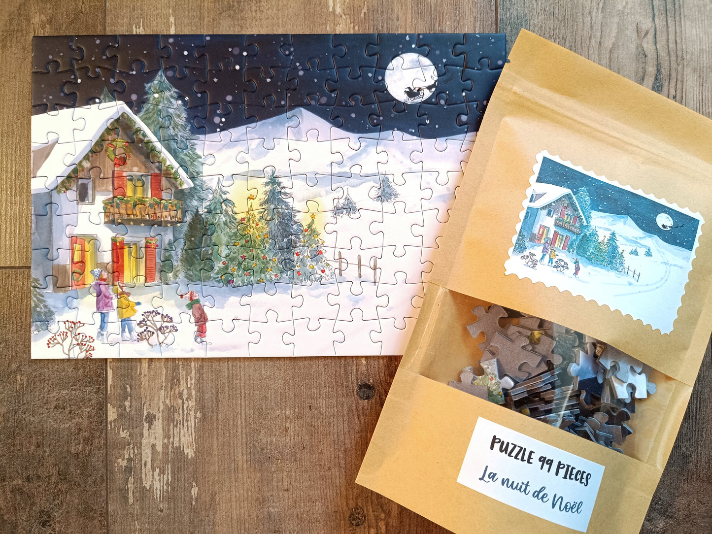 Puzzle 99 pièces "La nuit de Noël" par Delphine Balme