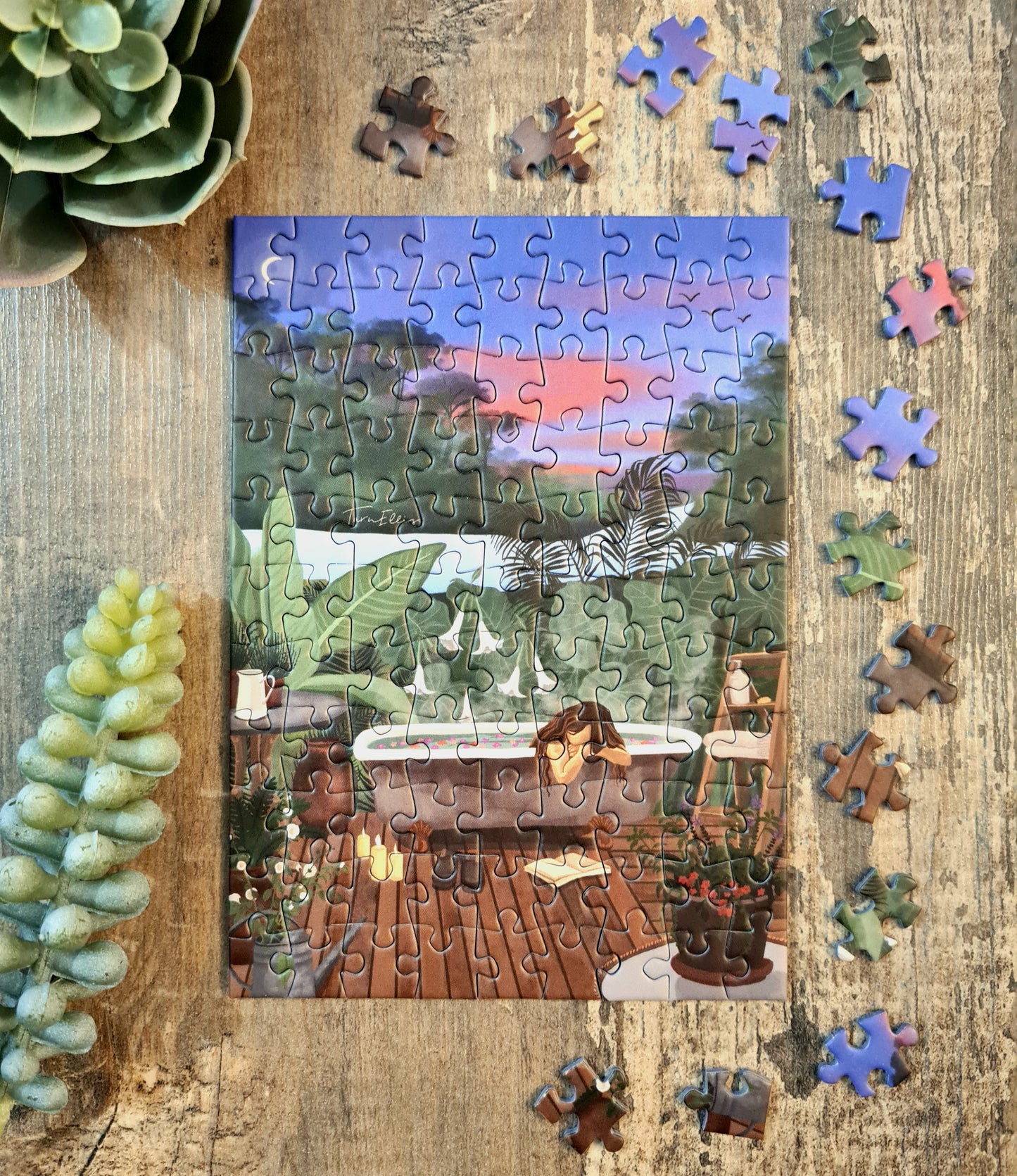 Mini Puzzle 99 pièces "Dreamtime Bath" par Tarn Ellis