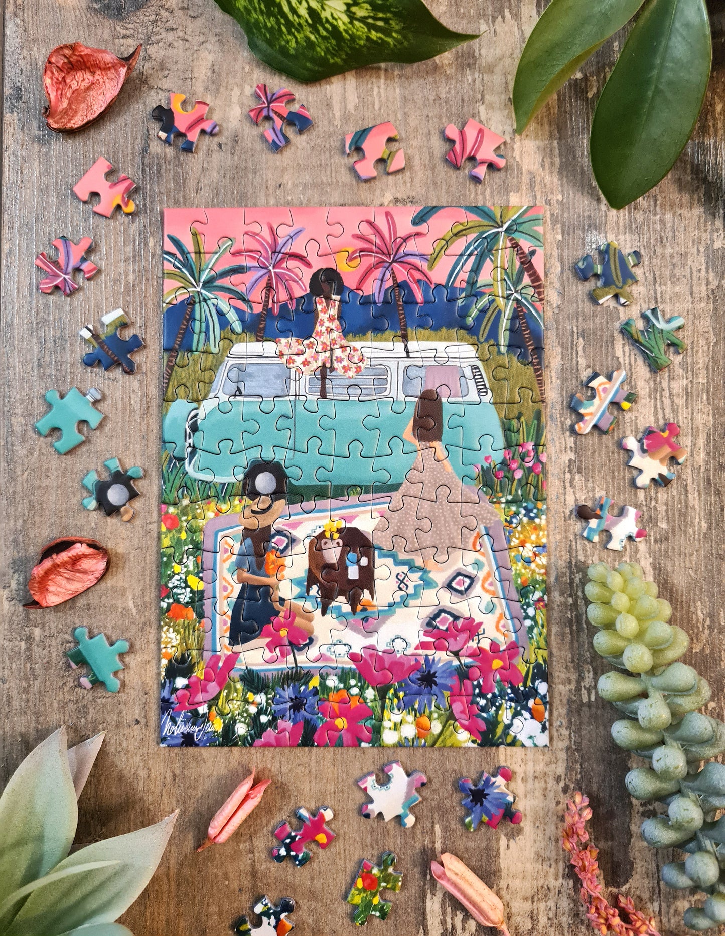 Mini Puzzle 99 pièces "Van Life" par Nolwenn Studio